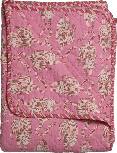 Au Maison Quilt Ethnic, Tiger-Pink, 140X220 Cm - PINK - 140X220 cm
