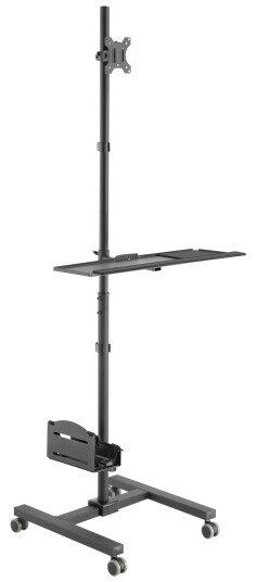 EQUIP Bodenstandhalter 17"-32"/ 1TFT  8kg 1Ablage  Höhe   sw
