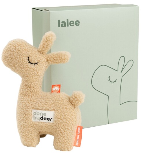 Done By Deer Tøydyr I Gaveeske Lalee Sand Beige Gift Box 18x22x9,5cm
