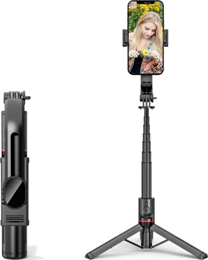 Sunsky Selfie stick stativ med Bluetooth/fjernkontroll, 106m