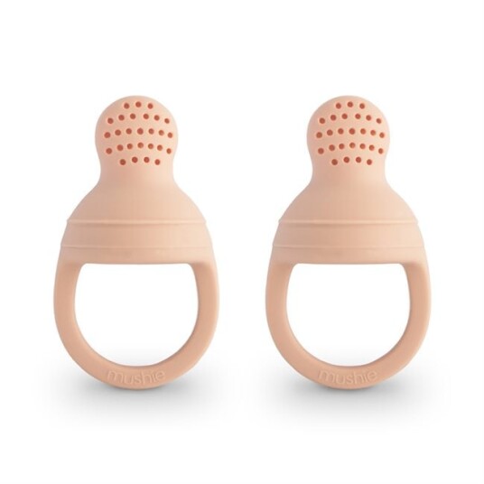 Mushie Blush Silikon Fresh Food Feeder 2-pack