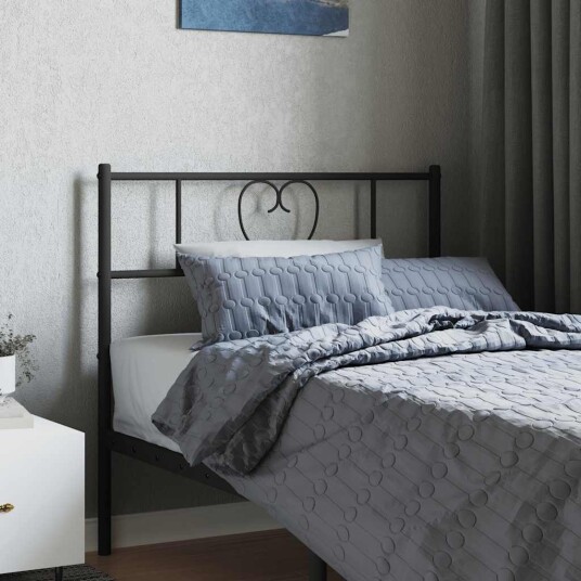  Sengegavl i metall svart 90 cm 8721012048508