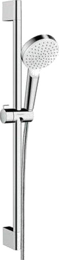 Hansgrohe Crometta 1jet dusjsett 650 mm, Hvit/Krom
