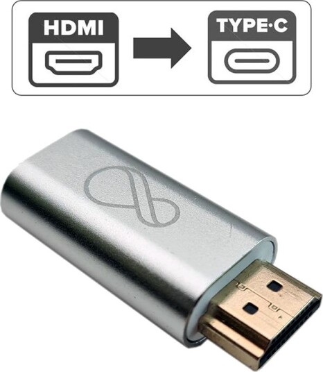 OCHNO O-HDMI-TO-USBC-1 | Adapter | HDMI - USB-C | Max 3840x2160 60Hz | Silver | 4,4cm OCHNO O-HDMI-TO-USBC-1 | Adapter | HDMI - USB-C | Max 3840x2160 60Hz | Silver | 4,4cm