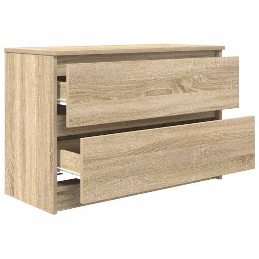 TV benk sonoma eik 80x35x54 cm konstruert tre