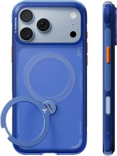 Torras Ostand Q3 Air Mobildeksel MagSafe Kompatibel for iPhone 18 Pro Max - Arctic Blue