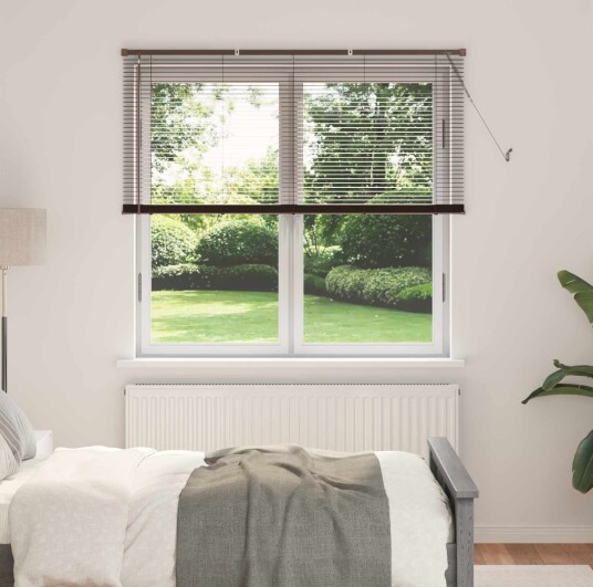 vidaXL Venetiansk persienne Mørk Brun med Mønster 150 x 130 cm 25 mm