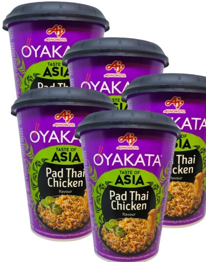 8 stk Aj Oyakata Pad Thai Chicken Flavour Noodle Cup Hel Eske 744 gram Japan