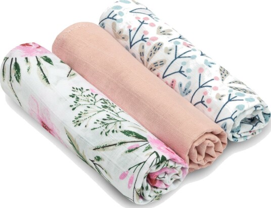 Sensillo Musselinklede 70x80 cm Rosa 3 Pk