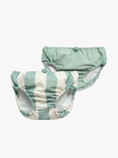 Nordbjörn Mölle 2 pack Badebleier Lyseblå Stripete 74 80