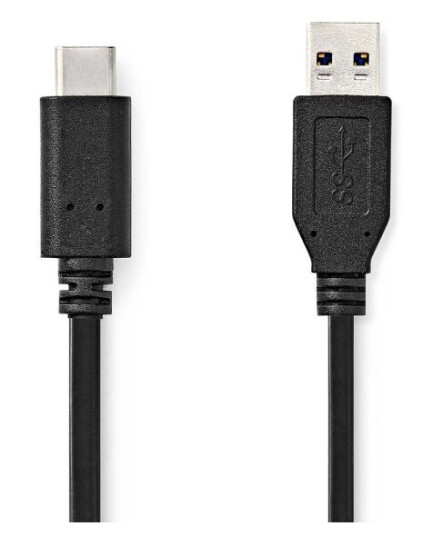 Nedis USB-kabel | USB 3.2 Gen 2 | USB-A Han | USB-C™ Hann | 60 W | 10 Gbps | Nikkel belagt | 1.00 m | Rund | PVC | Sort | Label Nedis USB-kabel | USB 3.2 Gen 2 | USB-A Han | USB-C™ Hann | 60 W | 10 Gbps | Nikkel belagt | 1.00 m | Rund | PVC | Sort | Label