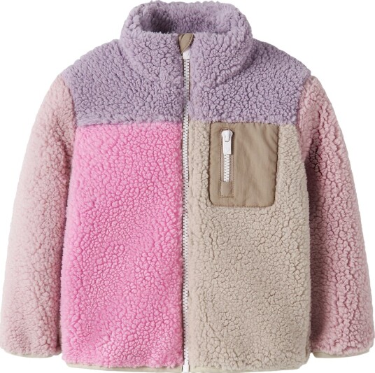Name It Fleecejakke NmfMonica Teddy Peyote Name It 3 år (98) Fleecejakke Beige Brun Lilla Rosa