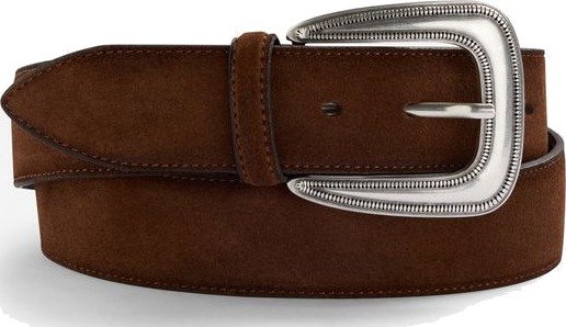 Alberto Luti Classic suede western belt 100 brun herre