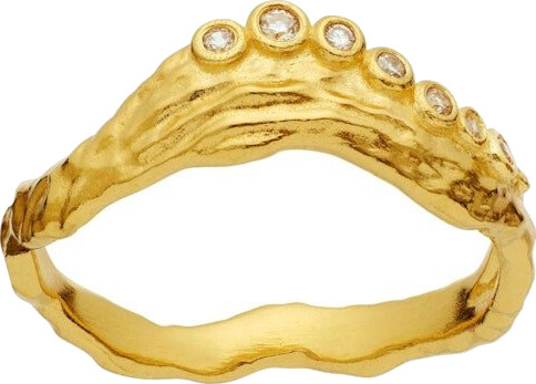 Selene Ring Forgylt Sølv Sterling 925 51 Eurosize