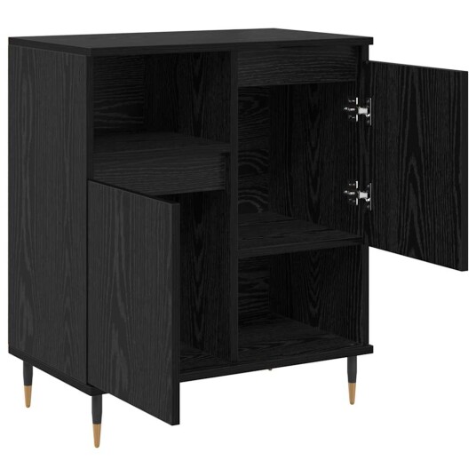 Serviesskap Svart eik 60 x 35 x 70 cm Konstruert tre Serviesskap Svart eik 60 x 35 x 70 cm Konstruert tre