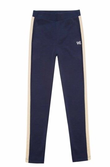 WoolLand Skarslia Merino Ulltights Barn Blue Ink 146 152