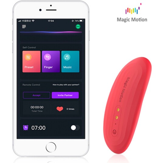 Magic Motion Nyx App-kontrollert Smart Trusevibrator - Rød Magic Motion Nyx App-kontrollert Smart Trusevibrator - Rød