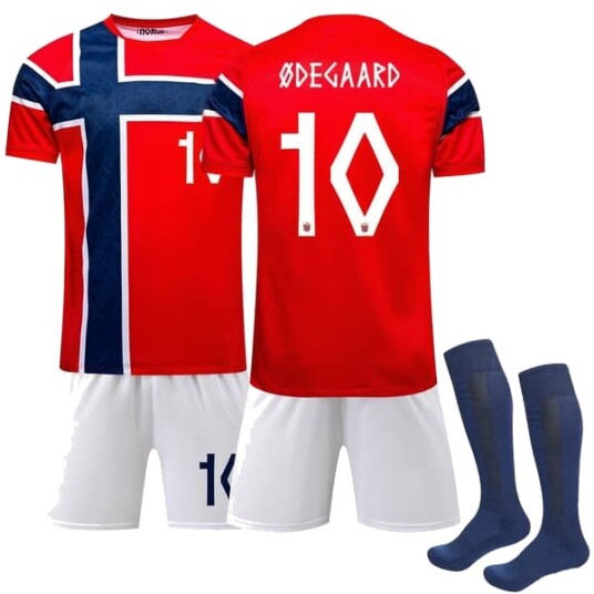 2026 World Cup Norge Hjemmefotballdrakt Voksen og Barn Trøye Shorts Sokker Sett Menn Kvinner Ungdom Gutt Jente