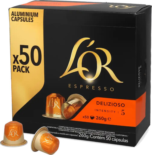 L"OR | Delizioso 50 kapsler til Nespresso®