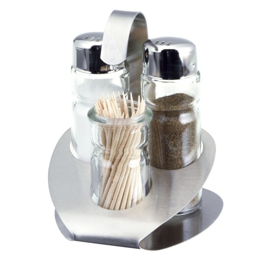 PULSIVA Krydderstativ Buffo; 5 cl 10x10.5x8.3 cm BxHxD; Sølvfarge/Transparent; 6 Sett / Forpakning PULSIVA Krydderstativ Buffo; 5 cl 10x10.5x8.3 cm BxHxD; Sølvfarge/Transparent; 6 Sett / Forpakning