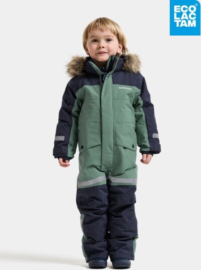 Didriksons Bjärven Kids' Coverall Dark Moss