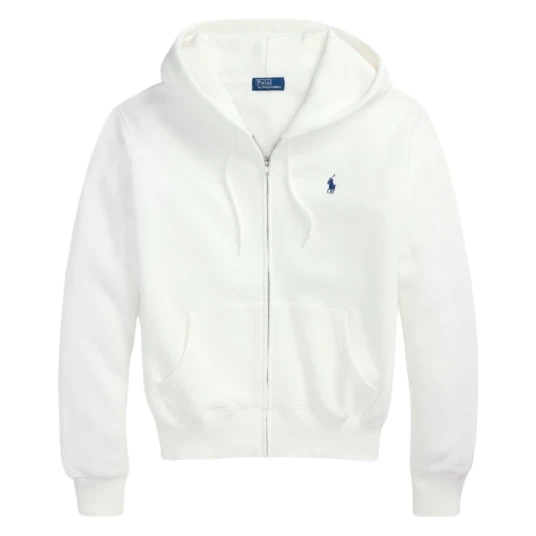 Polo Ralph Lauren Fleece Full Zip Hoodie White XL