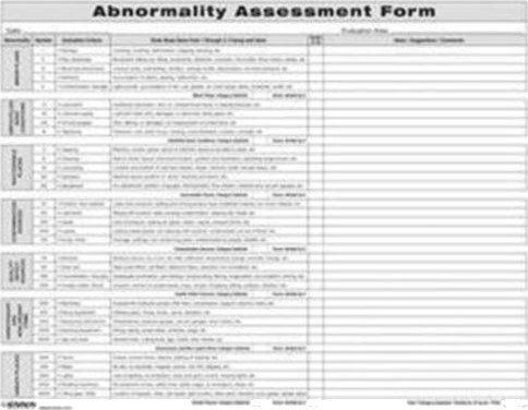 Abnormality Assessment Form