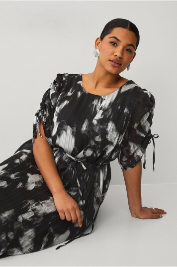 KAFFE Curve - Kjole kcLiva Midi DresSvart