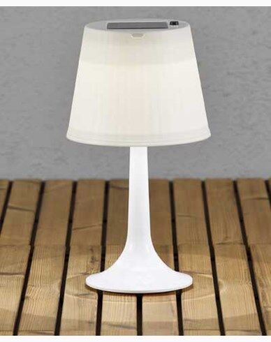 Konstsmide Assisi bordlampe solcelle LED hvit. 7109-202 1710048-01-0 1710041-02-0