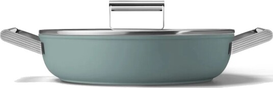 SMEG 50's style keramisk traktørpanne med lokk Ø28 cm Emerald green SMEG 50's style keramisk traktørpanne med lokk Ø28 cm Emerald green