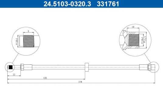 Bremseslange ATE 24.5103-0320.3