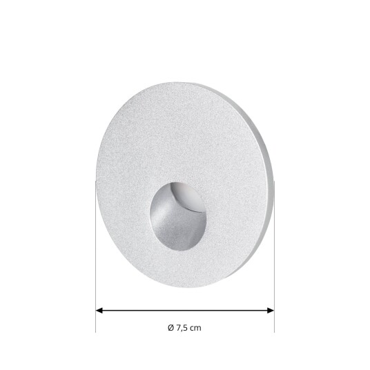 Arcchio Vexi LED-innfellingslampe CCT sølv Ø7,5 cm