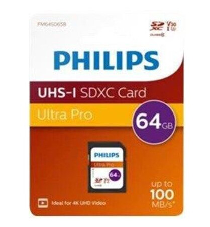 Philips FM64SD65B - flash memory card - 64 GB - SDXC UHS-I Philips FM64SD65B - flash memory card - 64 GB - SDXC UHS-I