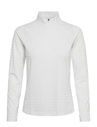 PUMA Golf W Houndstooth 1/4 Zip - White - XS
