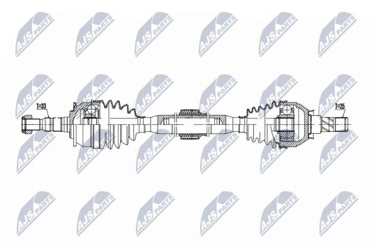 Nty Drivaksel NTY NPW PL 152 Nty Drivaksel NTY NPW PL 152