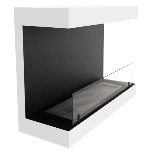 Scandiflames Tre-sidig 80 cm veggpeis Hvit Hvit Scandiflames Tre-sidig 80 cm veggpeis Hvit Hvit