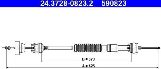 Clutchkabel ATE 24.3728-0823.2