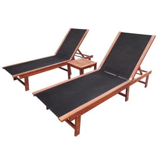  Solsenger 2 stk med bord heltre akasie og textilene 273752