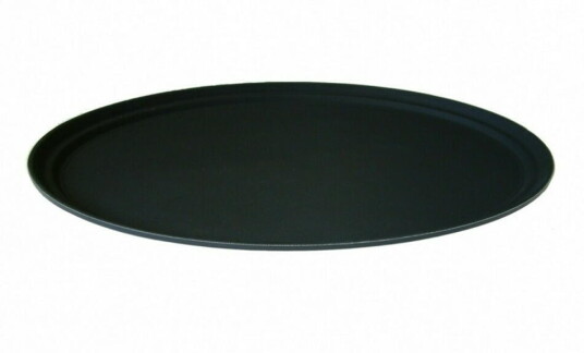 Serveringsbrett 55cm - Oval Black Sklisikker