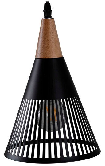 Venture Design Gruid taklampe Svart/natur 18 cm Svart