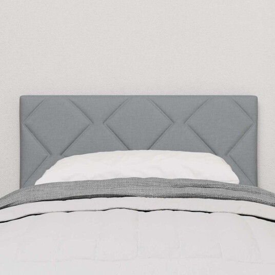 Hodegavl Diamantblokker Design Lysegrå 80 cm Stoff