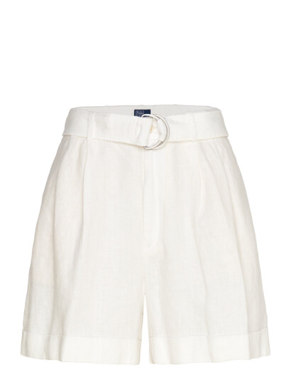 Polo Ralph Lauren Belted Linen Short - White - 34