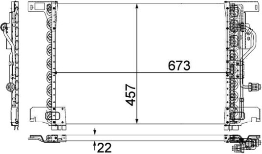 MAHLE AC 283 000P Kondensator, klimaanlegg MAHLE AC 283 000P Kondensator, klimaanlegg