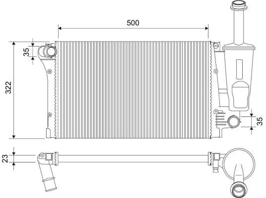 VALEO 701886 Radiator motorkjøling