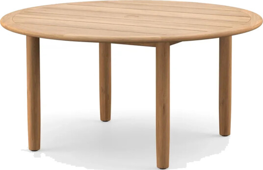 Dedon TIBBO spisebord Ø 150 cm w/parasol hole BQM teak 0205
