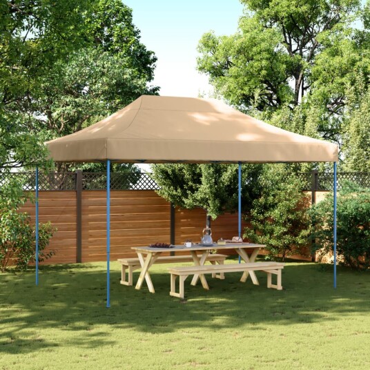 Sammenleggbart partytelt pop-up beige 410x279x315 cm 4005007
