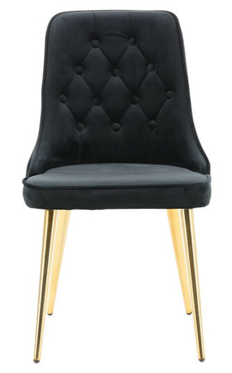 VelvetDeluxe spisestuestoler velour svart, messing dekor. VelvetDeluxe spisestuestoler velour svart, messing dekor.