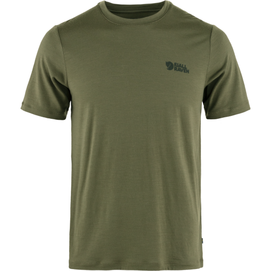 Fjellreven Men"s Abisko Wool Logo Short Sleeve Laurel Green XL