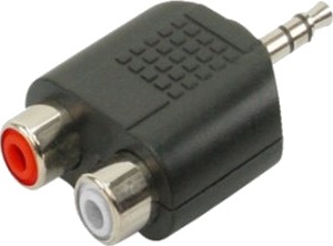 S-Conn 3,5 Mm 2 X Rca Stereo Rca Sort