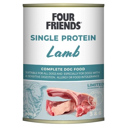 Four Friends Våtfôr til Hund med Lam - Single Protein 400 g